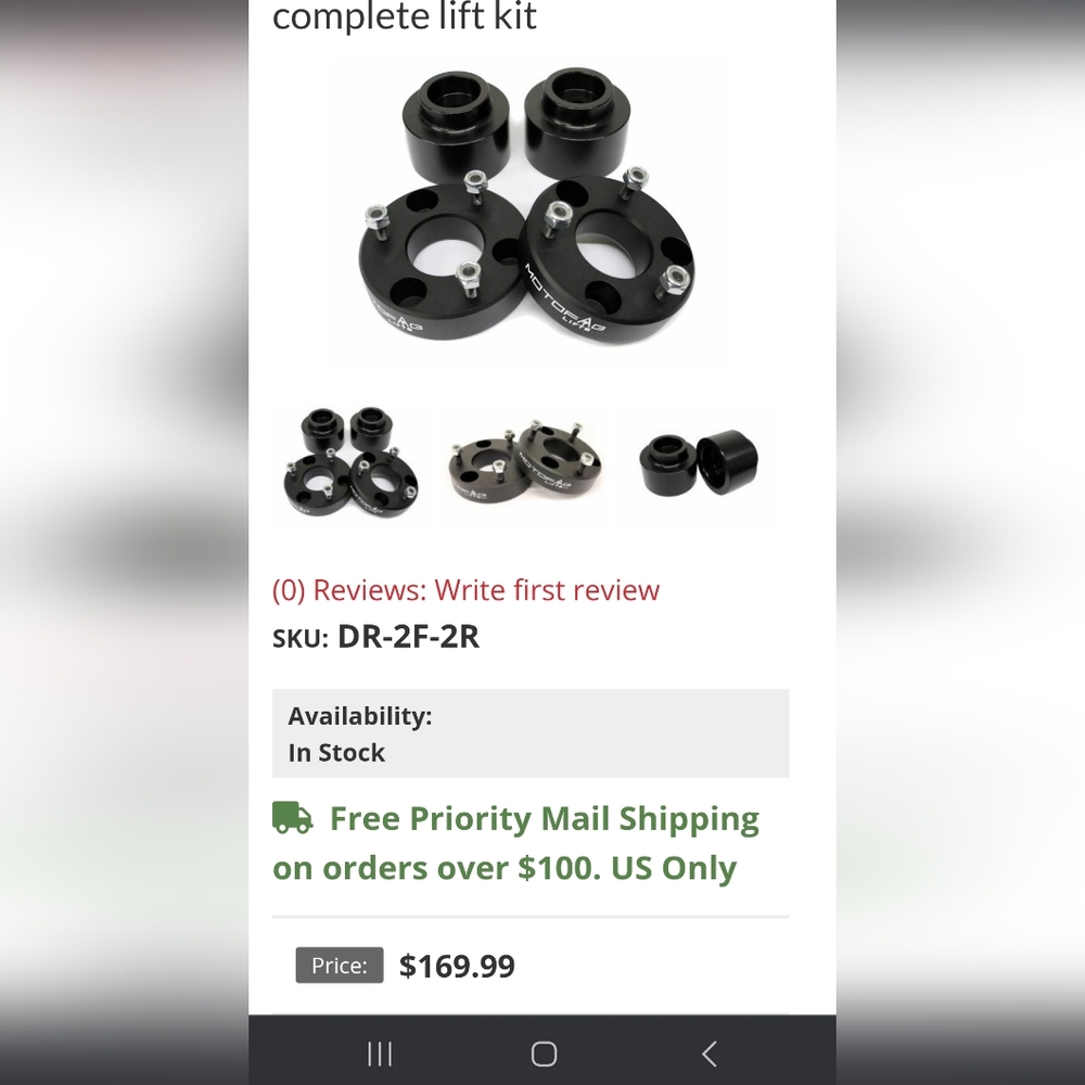 Leveling kit for dodge Ford chevy